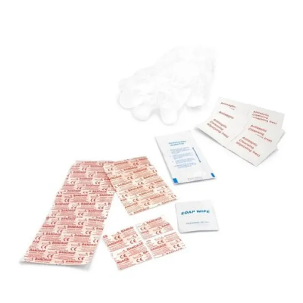  Bicycle bag with accessories, repair kit, first aid kit, poncho Crna