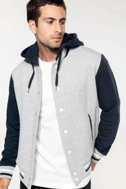  UNISEX TEDDY JACKET WITH HOOD - Kariban Navy Oxford Grey