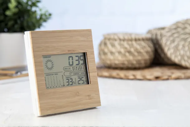 Boocast bamboo weather station Natural