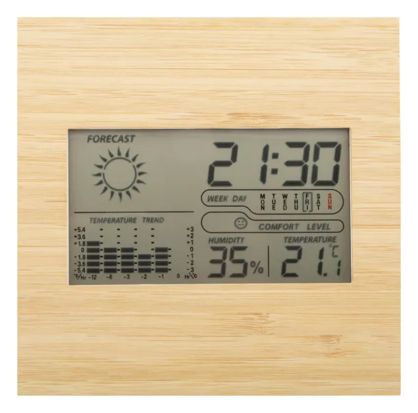 Boocast bamboo weather station Natural