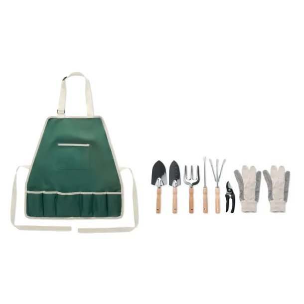 GREENHANDS Garden tools in apron Green