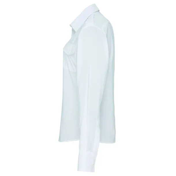  WOMEN'S LONG SLEEVE PILOT SHIRT - Premier White