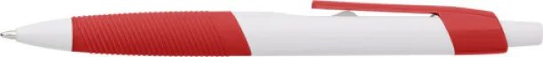 Devon ABS ballpen with rubber grip  red