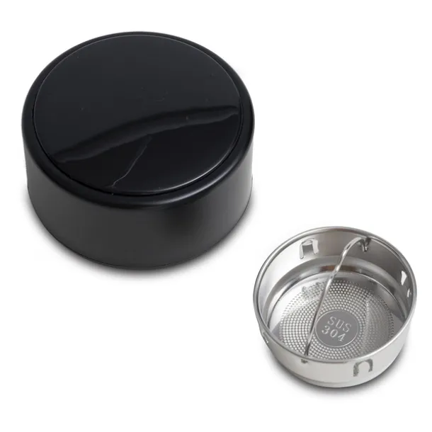 ANCONA vacuum flask with thermometer Black