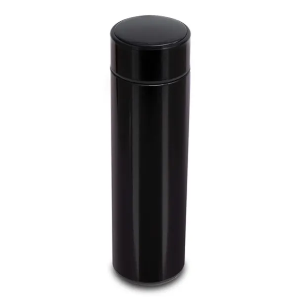 ANCONA vacuum flask with thermometer Black