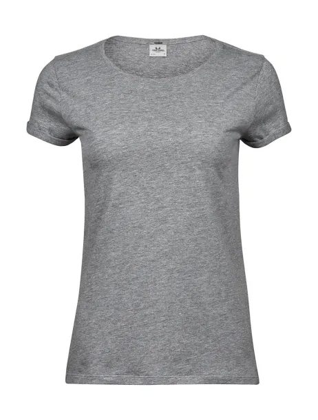  Ženska kratka majica s podvrnutim rukavima, 160 g/m² - Tee Jays Heather Grey