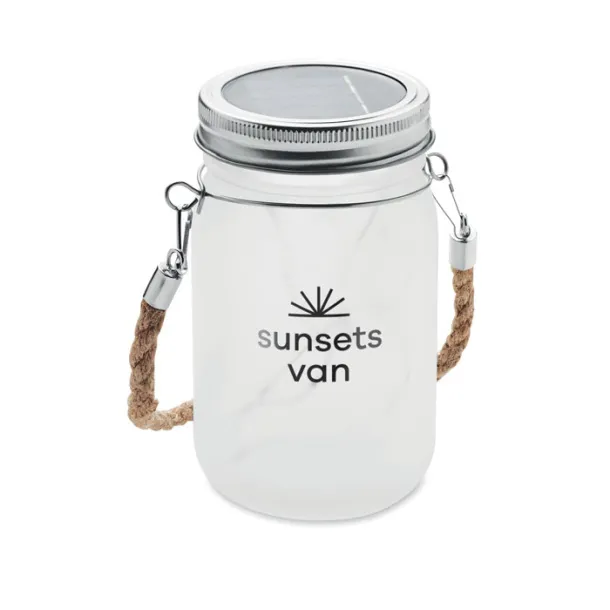 KANYEZI Solar mason jar outdoor lamp Transparent white