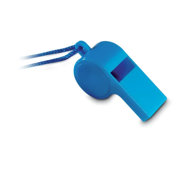REFEREE Whistle with security necklace Blue