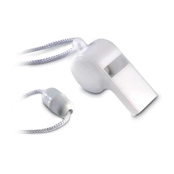 REFEREE Whistle with security necklace White