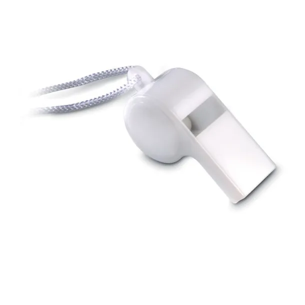 REFEREE Whistle with security necklace White