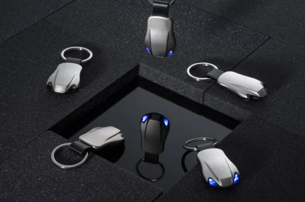 CAR LED Keychain Silver