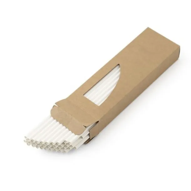 Paper drinking straw set, 50 pcs brown