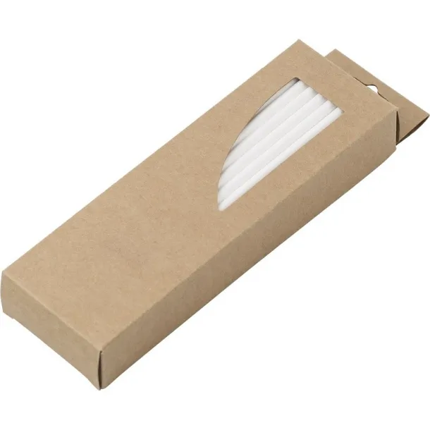  Paper drinking straw set, 50 pcs brown