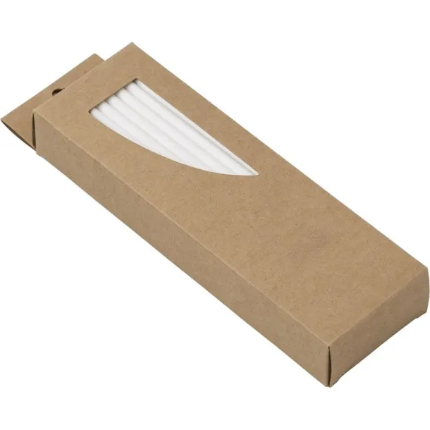  Paper drinking straw set, 50 pcs brown