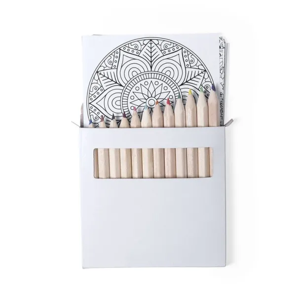  Colouring book, mandala, colouring pencils neutral