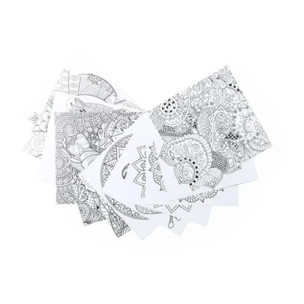  Colouring book, mandala, colouring pencils neutral