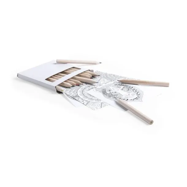 Colouring book, mandala, colouring pencils neutral