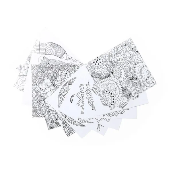  Colouring book, mandala, colouring pencils neutral