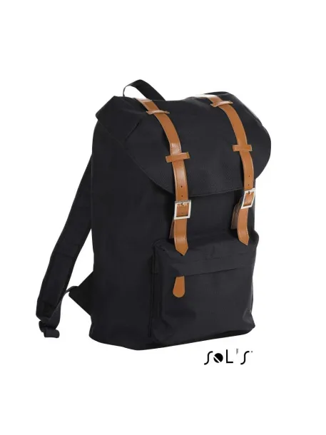 SOL'S HIPSTER 600D POLYESTER BACKPACK - SOL'S Black