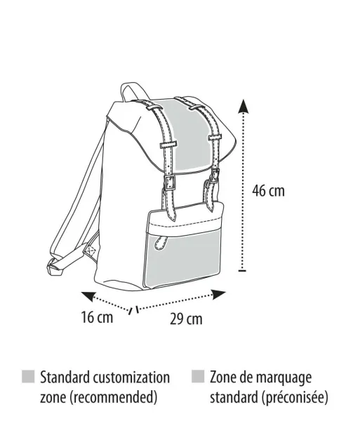 SOL'S HIPSTER 600D POLYESTER BACKPACK - SOL'S Black