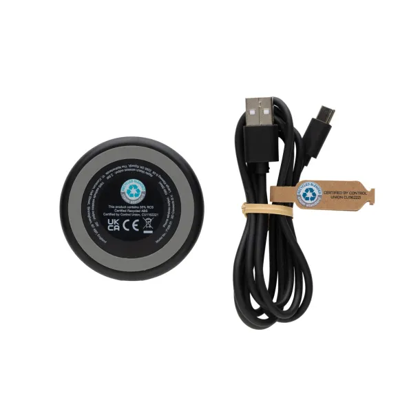 Magnapad 15W magnetna 3u1 podloga za punjenje od RCS reciklirane plastike - XD Collection Crna 
