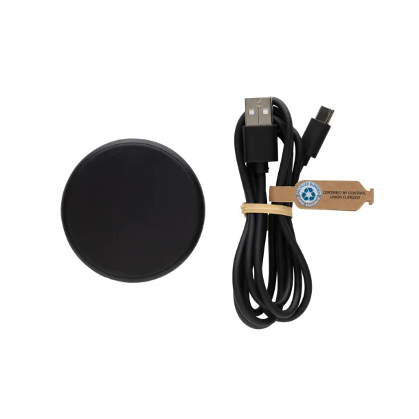Magnapad 15W magnetna 3u1 podloga za punjenje od RCS reciklirane plastike - XD Collection Crna 