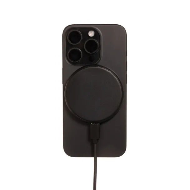 Magnapad 15W magnetna 3u1 podloga za punjenje od RCS reciklirane plastike - XD Collection Crna 