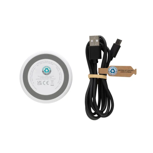Magnapad 15W magnetna 3u1 podloga za punjenje od RCS reciklirane plastike - XD Collection Bijela 