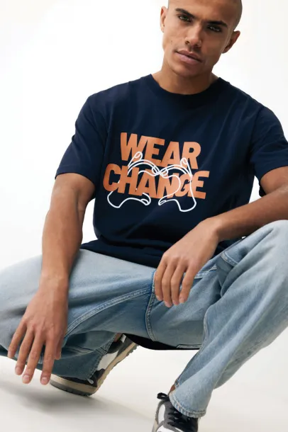  Iqoniq Kakadu relaxed recycled cotton t-shirt - iqoniq navy