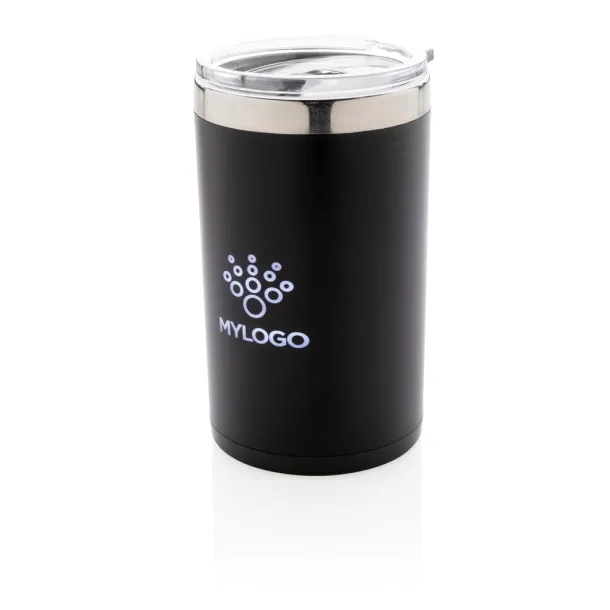  Engraved sample of Light up logo coffee mug Black