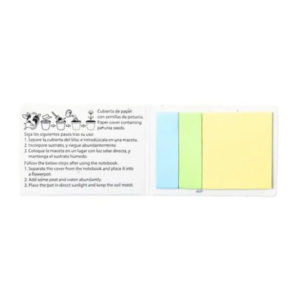  Memo holder, sticky notes, seed paper white