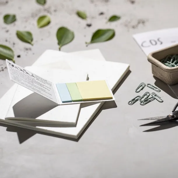  Memo holder, sticky notes, seed paper white