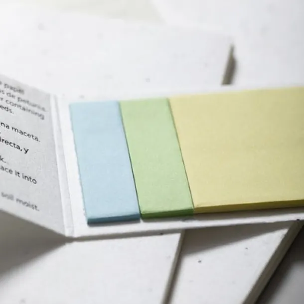  Memo holder, sticky notes, seed paper white