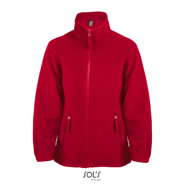 SOL'S NORTH KIDS' ZIPPED FLEECE JACKET - SOL'S Red