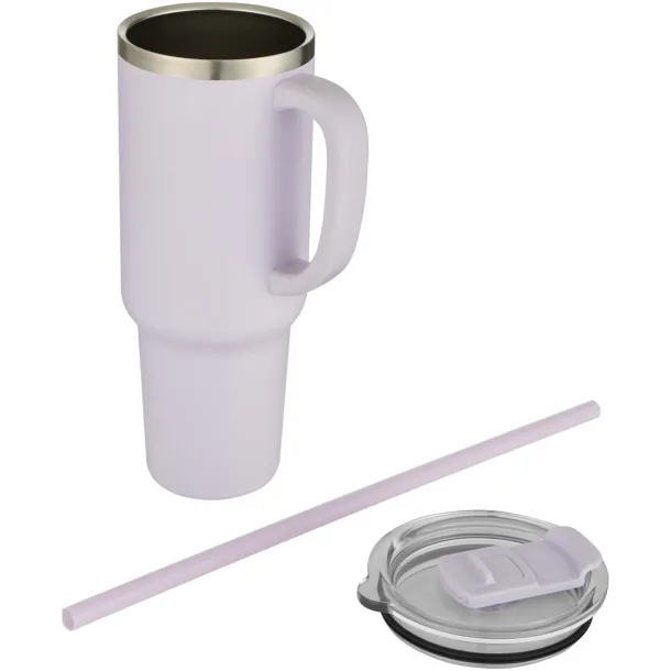 Sydney 1200 ml double wall RCS certified copper vacuum insulated tumbler with straw Lilac