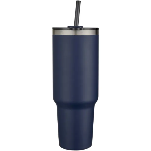 Sydney 1200 ml double wall RCS certified copper vacuum insulated tumbler with straw Navy Blue