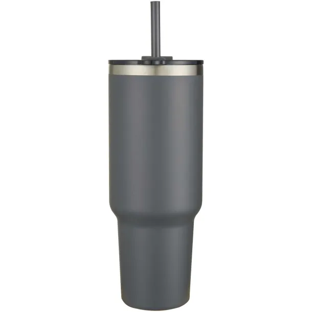 Sydney 1200 ml double wall RCS certified copper vacuum insulated tumbler with straw Grey