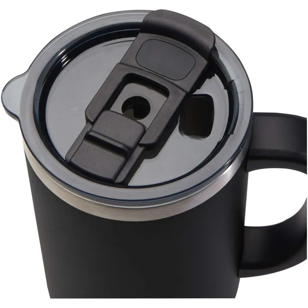 Sydney 1200 ml double wall RCS certified copper vacuum insulated tumbler with straw Solid black