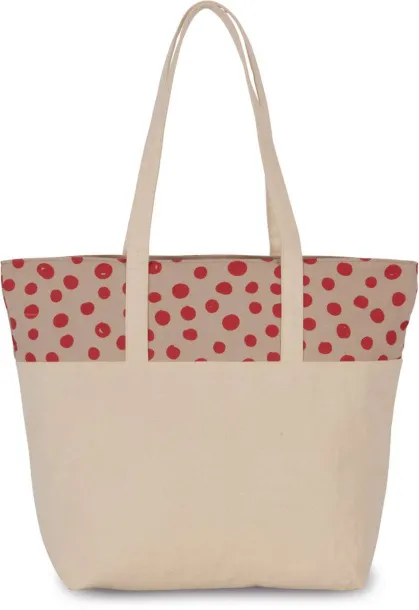  Polka točkasta torba za kupovinu, 310 g/m² - Kimood Sand Crvena