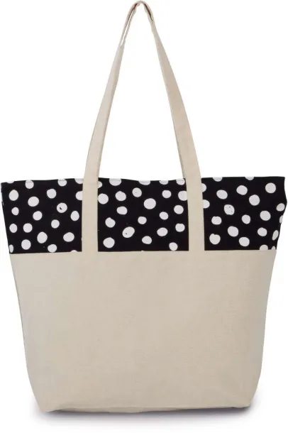 POLKA DOT SHOPPING BAG - 310 g/m² - Kimood Night Navy White
