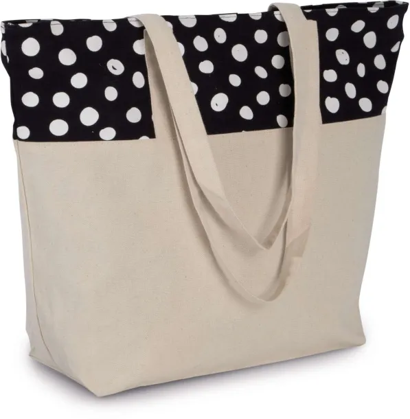  Polka točkasta torba za kupovinu, 310 g/m² - Kimood Night Navy Bijela