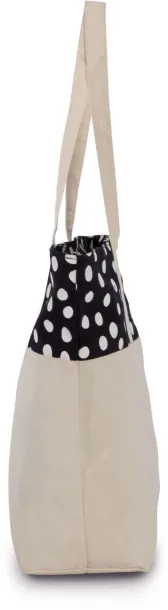  Polka točkasta torba za kupovinu, 310 g/m² - Kimood Night Navy Bijela