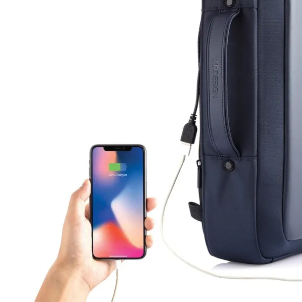 Bobby Bizz, anti-theft backpack for laptop 15,6" and tablet 10" blue