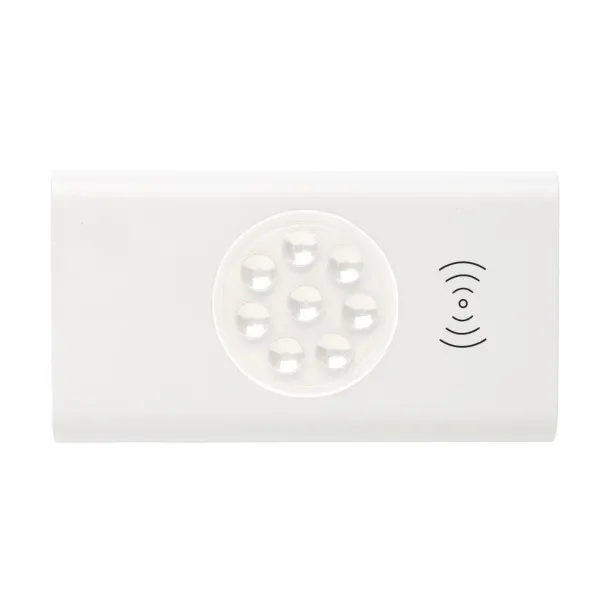  8.000 mAh wireless 5W powerbank with type C White