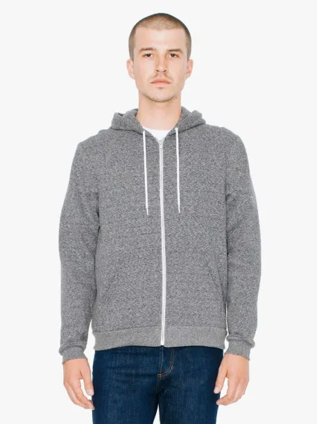  Unisex zip hoodica - American Apparel Graphite Heather