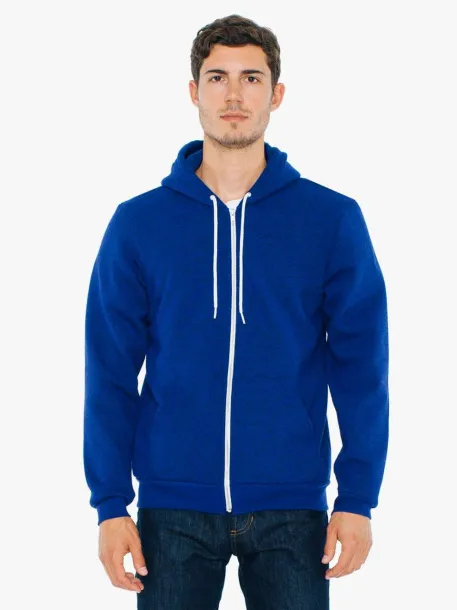  Unisex zip hoodica - American Apparel Peppered Lapis