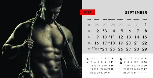  "MASCULINE" 13 list., dim: 20,5x14,5 cm, stolni kalendar, koverta, P/100 Color