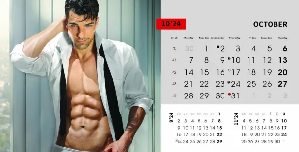  "MASCULINE" 13 sheets, format: 20,5x14,5 cm, desk calendar, envelope, P/50 Color