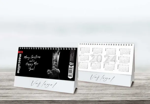  "MASCULINE" 13 sheets, format: 20,5x14,5 cm, desk calendar, envelope, P/50 Color