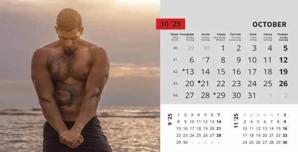  "MASCULINE" 13 sheets, format: 20,5x14,5 cm, desk calendar, envelope, P/50 Color